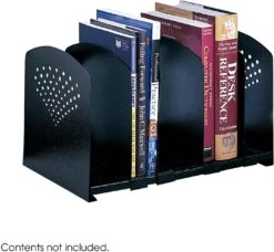 Adjustable Book Rack Five Section Black [3116BL]