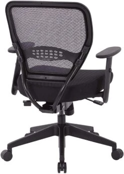Air Grid® Back Chair, Black Mesh Seat, Adjustable Arms, Seat Slider [5500SL] -Office Chairs Unlimited Sales air grid back chair black mesh seat adjustable arms seat slider 5500sl 31686689128599