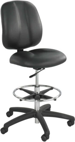 Apprentice II Extended-Height Chair Black Vinyl [7084BL]