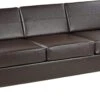 Ave Six Pacific Faux Leather Sofa Box Spring Seats [PAC53]