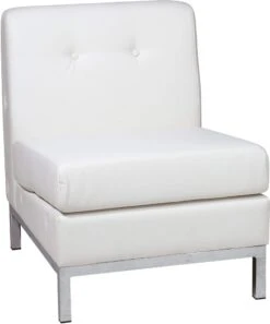 Ave Six Wall Street Armless Modular Sofa Section [WST51N] -Office Chairs Unlimited Sales ave six wall street armless modular sofa section wst51n white w32 29364448034967