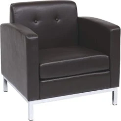 Ave Six Wall Street Faux Leather Armchair [WST51A]