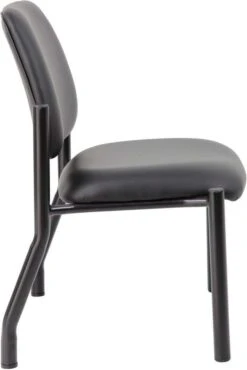 Boss Antimicrobial Armless Guest Chair [B9595AM-BK] -Office Chairs Unlimited Sales boss antimicrobial armless guest chair b9595am bk 29327040675991