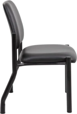 Boss Antimicrobial Armless Guest Chair [B9595AM-BK] -Office Chairs Unlimited Sales boss antimicrobial armless guest chair b9595am bk 29327225127063