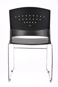 Boss Black Stack Chair With Chrome Frame 2 Pack [B1400-BK-2] -Office Chairs Unlimited Sales boss black stack chair with chrome frame 2 pack b1400 bk 2 15706429980812