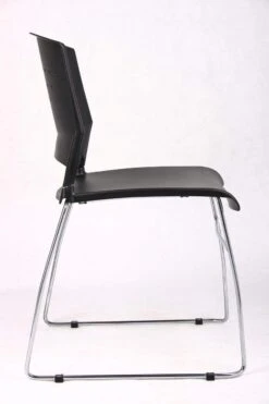 Boss Black Stack Chair With Chrome Frame 2 Pack [B1400-BK-2] -Office Chairs Unlimited Sales boss black stack chair with chrome frame 2 pack b1400 bk 2 15706430046348