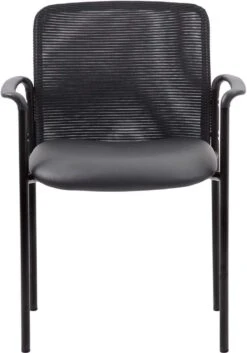Boss Caressoft And Mesh Guest Chair, Black [B6909-CS] -Office Chairs Unlimited Sales boss caressoft and mesh guest chair black b6909 cs 31556134469783