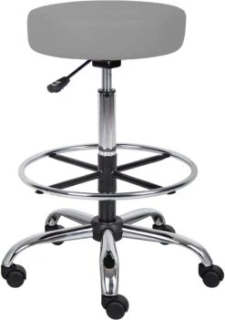 Boss Caressoft Medical / Drafting Stool [B16240-BG] -Office Chairs Unlimited Sales boss caressoft medical drafting stool b16240 bg grey 29334117351575