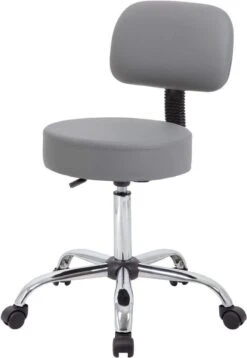 Boss Caressoft Medical Stool With Back Cushion [B245-BG] -Office Chairs Unlimited Sales boss caressoft medical stool with back cushion b245 bg 31672158617751