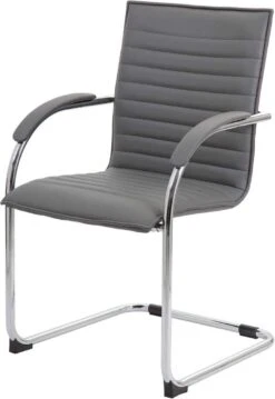 Boss Chrome Frame Vinyl Side Chair 2 Pack [B9536-BK-2] -Office Chairs Unlimited Sales boss chrome frame vinyl side chair 2 pack b9536 bk 2 31683125018775