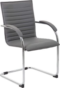 Boss Chrome Frame Vinyl Side Chair 2 Pack [B9536-BK-2] -Office Chairs Unlimited Sales boss chrome frame vinyl side chair 2 pack b9536 bk 2 grey 31683089596567