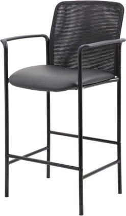 Boss Contemporary Mesh Counter Stool, Black [B16909-CS] -Office Chairs Unlimited Sales boss contemporary mesh counter stool black b16909 cs 31685602508951