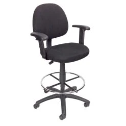 Boss Contoured Drafting Office Chair [B1615] -Office Chairs Unlimited Sales boss contoured drafting office chair b1615 black bk add t shaped arms b1616 20 standard casters included 29331444138135