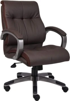 Boss Double Plush Mid Back Executive Chair [B8776P-BN]