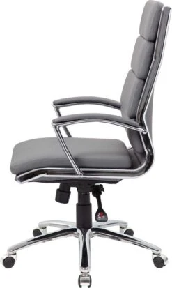 Boss Executive CaressoftPlus Chair With Metal Chrome Finish [B9471] -Office Chairs Unlimited Sales boss executive caressoftplus chair with metal chrome finish b9471 bk 29322172661911
