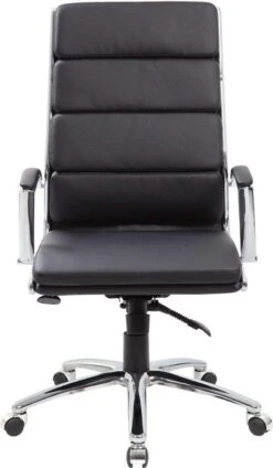 Boss Executive CaressoftPlus Chair With Metal Chrome Finish [B9471] -Office Chairs Unlimited Sales boss executive caressoftplus chair with metal chrome finish b9471 bk 29322284826775