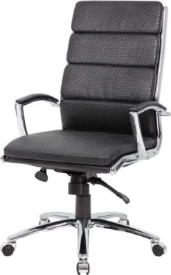 Boss Executive CaressoftPlus Chair With Metal Chrome Finish [B9471] -Office Chairs Unlimited Sales boss executive caressoftplus chair with metal chrome finish b9471 bk 31677695754391