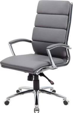 Boss Executive CaressoftPlus Chair With Metal Chrome Finish [B9471] -Office Chairs Unlimited Sales boss executive caressoftplus chair with metal chrome finish b9471 bk 31677787046039