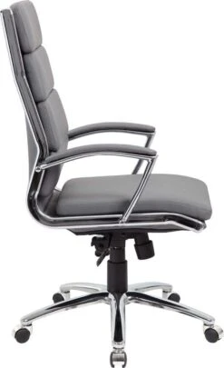 Boss Executive CaressoftPlus Chair With Metal Chrome Finish [B9471] -Office Chairs Unlimited Sales boss executive caressoftplus chair with metal chrome finish b9471 bk 31677787275415