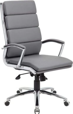 Boss Executive CaressoftPlus Chair With Metal Chrome Finish [B9471] -Office Chairs Unlimited Sales boss executive caressoftplus chair with metal chrome finish b9471 bk caresoft plus grey 31677787996311