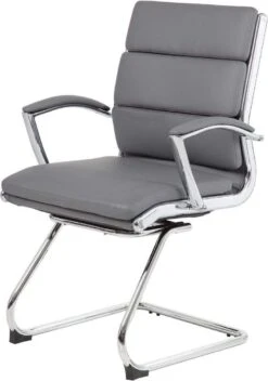 Boss Executive CaressoftPlus Guest Chair With Metal Chrome Finish [B9479-BK] -Office Chairs Unlimited Sales boss executive caressoftplus guest chair with metal chrome finish b9479 bk 29377817804951