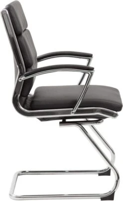 Boss Executive CaressoftPlus Guest Chair With Metal Chrome Finish [B9479-BK] -Office Chairs Unlimited Sales boss executive caressoftplus guest chair with metal chrome finish b9479 bk 31527373668503