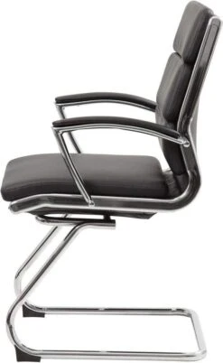 Boss Executive CaressoftPlus Guest Chair With Metal Chrome Finish [B9479-BK] -Office Chairs Unlimited Sales boss executive caressoftplus guest chair with metal chrome finish b9479 bk 31689905176727