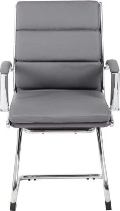 Boss Executive CaressoftPlus Guest Chair With Metal Chrome Finish [B9479-BK] -Office Chairs Unlimited Sales boss executive caressoftplus guest chair with metal chrome finish b9479 bk 31689994076311