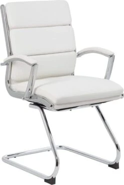 Boss Executive CaressoftPlus Guest Chair With Metal Chrome Finish [B9479-BK] -Office Chairs Unlimited Sales boss executive caressoftplus guest chair with metal chrome finish b9479 bk white 29377909391511