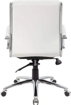 Boss Executive CaressoftPlus Mid Back Chair With Metal Chrome Finish [B9476-BK] -Office Chairs Unlimited Sales boss executive caressoftplus mid back chair with metal chrome finish b9476 bk 15706514358412