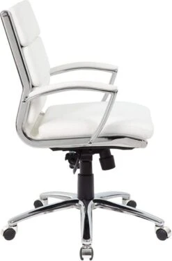 Boss Executive CaressoftPlus Mid Back Chair With Metal Chrome Finish [B9476-BK] -Office Chairs Unlimited Sales boss executive caressoftplus mid back chair with metal chrome finish b9476 bk 31677518413975