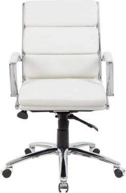 Boss Executive CaressoftPlus Mid Back Chair With Metal Chrome Finish [B9476-BK] -Office Chairs Unlimited Sales boss executive caressoftplus mid back chair with metal chrome finish b9476 bk 31681837891735
