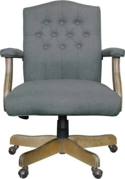 Boss Executive Mid Back Medium Grey Linen Chair [B906DW-MG] -Office Chairs Unlimited Sales boss executive mid back medium grey linen chair b906dw mg 29378818179223