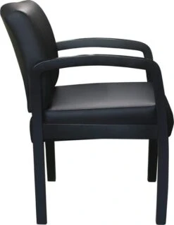 Boss Quick Assembly Wood Guest Chair [B9580BK-BK] -Office Chairs Unlimited Sales boss fully assembled guest chair b9580bk bk 31676936388759
