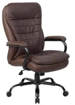 Boss Heavy Duty Executive Office Chair In Black Or Brown [B991] -Office Chairs Unlimited Sales boss heavy duty executive office chair in black or brown b991 brown bomber leatherplus bb 29387908481175