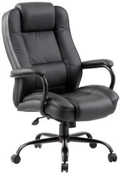 Boss LeatherPlus Heavy Duty Executive Chair [B992-BK]