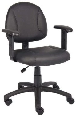 Boss LeatherPlus Value Office Chair [B305] -Office Chairs Unlimited Sales boss leatherplus value office chair b305 add t shaped arms b306 25 31677206036631
