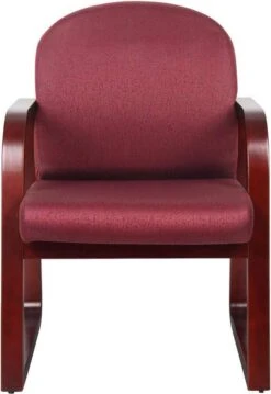 Boss Mahogany Frame Guest Chair Fabric [B9570-BE] -Office Chairs Unlimited Sales boss mahogany frame guest chair fabric b9570 be 29316079255703