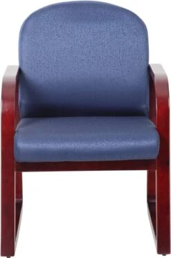 Boss Mahogany Frame Guest Chair Fabric [B9570-BE] -Office Chairs Unlimited Sales boss mahogany frame guest chair fabric b9570 be 31674383138967
