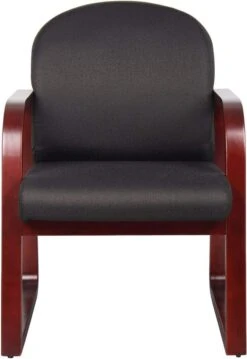 Boss Mahogany Frame Guest Chair Fabric [B9570-BE] -Office Chairs Unlimited Sales boss mahogany frame guest chair fabric b9570 be 31674988331159
