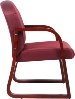 Boss Mahogany Frame Guest Chair Fabric [B9570-BE] -Office Chairs Unlimited Sales boss mahogany frame guest chair fabric b9570 be 31675669381271