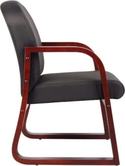 Boss Mahogany Frame Guest Chair Fabric [B9570-BE] -Office Chairs Unlimited Sales boss mahogany frame guest chair fabric b9570 be 31682109243543