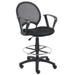 Boss Mesh Back Drafting Stool [B16215] -Office Chairs Unlimited Sales boss mesh back drafting stool b16215 add fixed loop arms b16207 10 floor glides tu021 15 14207590891660