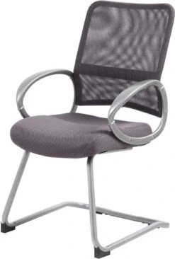Boss Mesh Back With Pewter Finish Guest Chair [B6419-BE] -Office Chairs Unlimited Sales boss mesh back with pewter finish guest chair b6419 be 31635354484887