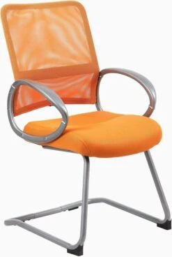 Boss Mesh Back With Pewter Finish Guest Chair [B6419-BE] -Office Chairs Unlimited Sales boss mesh back with pewter finish guest chair b6419 be orange 31690654777495