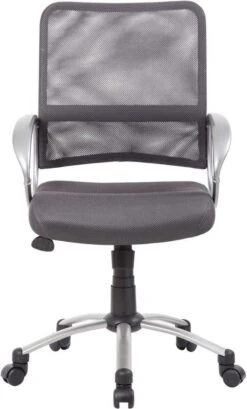 Boss Mesh Back With Pewter Finish Task Chair [B6416] -Office Chairs Unlimited Sales boss mesh back with pewter finish task chair b6416 29370696466583