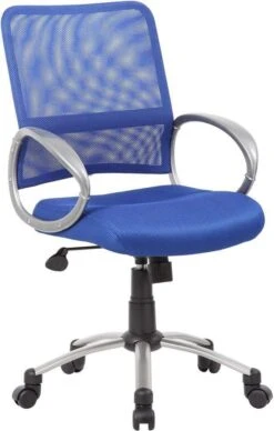 Boss Mesh Back With Pewter Finish Task Chair [B6416]