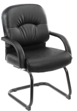 Boss Mid Back Caressoft Guest Chair In Black [B7409]