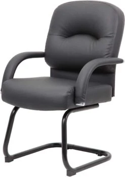 Boss Mid Back Caressoft Guest Chair In Black [B7409] -Office Chairs Unlimited Sales boss mid back caressoft guest chair in black b7409 29393549230231