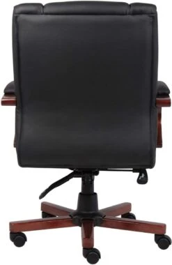 Boss Mid Back Executive Wood Finished Chairs [B8996-C] -Office Chairs Unlimited Sales boss mid back executive wood finished chairs b8996 c 31668443480215